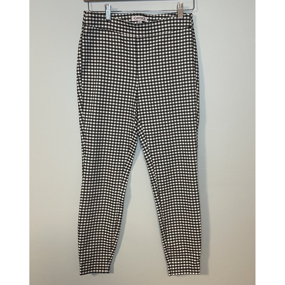 Nanette Lepore Pants Women's Ankle Black White Checkered Stretch‎ Size Small